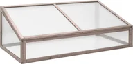 Szklarnie ogrodowe - Szklarnia szara 110x58,5x39 cm drewno jodłowe - miniaturka - grafika 1
