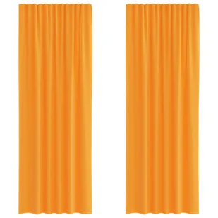 vidaXL Zasłony woalowe z kieszeniami na drążek 2 szt. Pomarańczowe - Zasłony vidaXL Zasłony woalowe z kieszeniami na drążek 2 szt. Pomarańczowe - Zasłony - miniaturka - grafika 1
