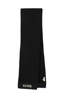 Szaliki i chustki dla dzieci - Michael Kors szalik z domieszką wełny dziecięcy kolor czarny wzorzysty - grafika 1