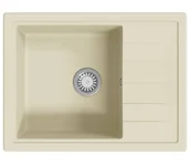 Zlewozmywaki - Beżowy jednokomorowy zlewozmywak z ociekaczem K7-S51 - miniaturka - grafika 1