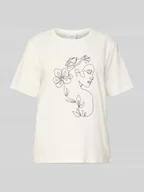 Koszulki i topy damskie - T-shirt z wyhaftowanym motywem model ‘SYBIL’ - miniaturka - grafika 1