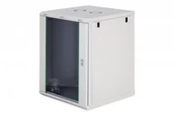 Szafy rack - Szafa sieciowa wisząca Dynamic 19 16U rack 600x600, drzwi szyba, szary, niezłożona, 60kg DN-37114 - miniaturka - grafika 1