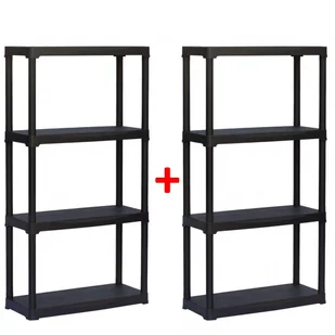 B2B Partner Regał plastikowy TEMPO 1+1 GRATIS, 1320x700x300 mm, 4 półki 158196 - Szafy i regały magazynowe - miniaturka - grafika 1