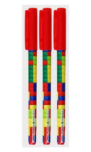 Długopis Vinson Klocki 0,7mm 3 szt zestaw - Długopisy - miniaturka - grafika 1