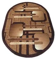 Dywany - Brązowy owalny dywan z wzorami R0-T03 - miniaturka - grafika 1