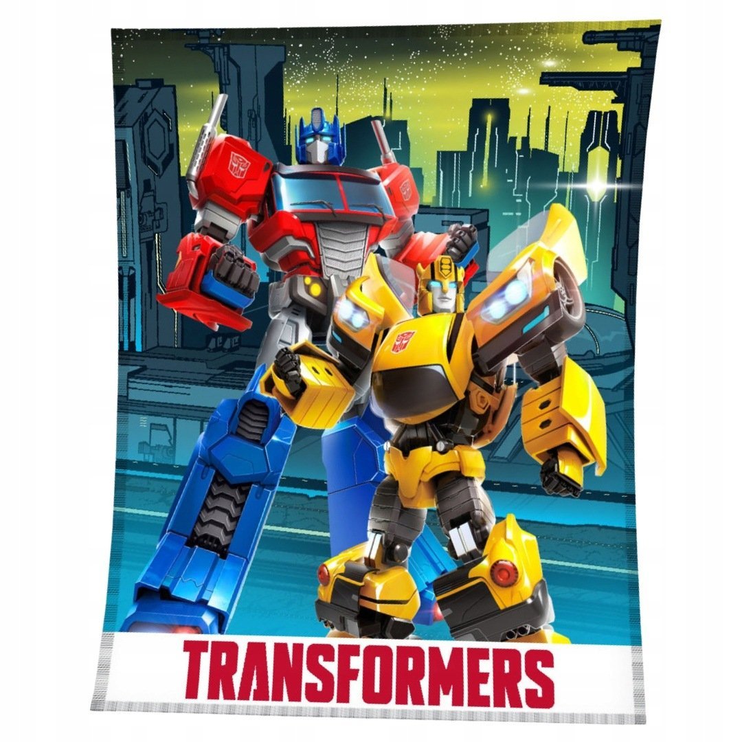Koc Transformers 130x160 Coral Licencyjny Hasbro dla Dziecka