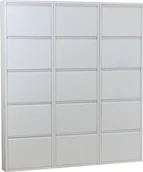 Szafki na buty - Pisa szafka na buty z 15 klapami/drzwiczkami w metalicznej bieli. Zmontowane. - miniaturka - grafika 1