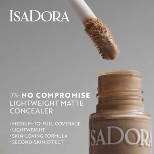 IsaDora No Compromise Lightweight Matte Concealer 3NC - Korektory do twarzy - miniaturka - grafika 6