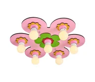 Lampy sufitowe - Dziecięca lampa sufitowa LUCCA 7xE27/24W/230V różowa - miniaturka - grafika 1