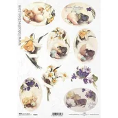 Decoupage - Papier ryżowy ITD A4 R1073 Wielkanoc - miniaturka - grafika 1