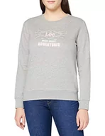 Swetry damskie - Lee Sweter damski z logo Seasonal SWS - miniaturka - grafika 1