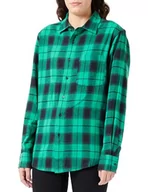 Koszule damskie - Replay Damska koszula w kratkę Boyfit, 020 zielony/czarny, XL - miniaturka - grafika 1