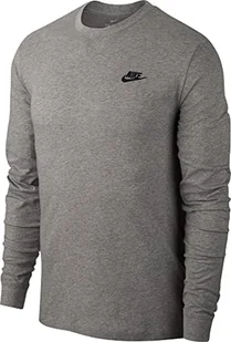 NIKE Sportswear Koszulka Z Długim Rękawem Mężczyzna, Dk Grey Heather/Black, 2XL/T - Koszulki męskie - miniaturka - grafika 1