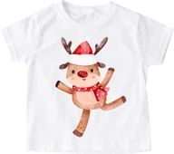 Koszulki dla dziewczynek - Koszulka z reniferkiem dla dziecka santa78 - miniaturka - grafika 1