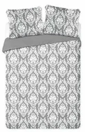 Pościel - Faro Pościel bawełniana 160x200 Glamour 005 szara biała ornament 01 - miniaturka - grafika 1