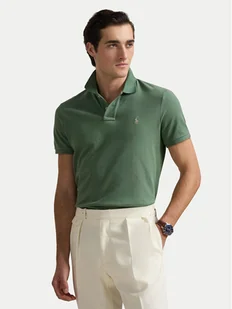 Polo Ralph Lauren Polo 710536856465 Zielony Slim Fit - Koszulki męskie - miniaturka - grafika 1