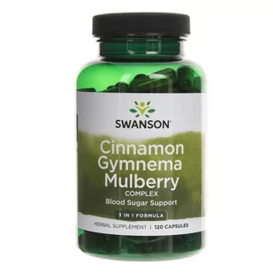 SWANSON Cinnamon Gymnema Mulberry complex 120 kaps - Witaminy i minerały - miniaturka - grafika 2