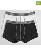 Majtki męskie - Sloggi Bokserki (2 pary) w kolorze czarno-białym - miniaturka - grafika 1