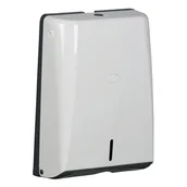 Dozowniki papieru i mydła dla firm - B2B Partner Podajnik ręczników papierowych, biały, 275 x 370 x 110 mm ZG-1301 - miniaturka - grafika 1