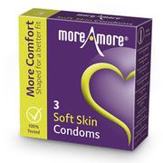 Prezerwatywy - MoreAmore Prezerwatywy - Condom Soft Skin 3 szt - miniaturka - grafika 1