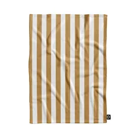 Koce - Koc pluszowy SUMMER wzór SM22 | pasy musztardowe 150 x 200 cm - miniaturka - grafika 1