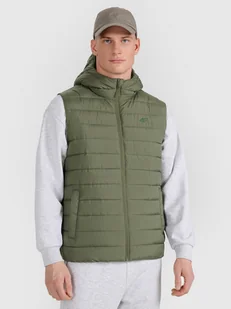 4F Bezrękawnik puchowy z wypełnieniem syntetycznym męski - khaki M - Kurtki męskie 4F Bezrękawnik puchowy z wypełnieniem syntetycznym męski - khaki M - Kurtki męskie - miniaturka - grafika 1