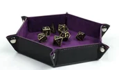 Gry planszowe - Aksamitno Skórzany Dice Tray Tacka Na Kości RPG Magiczny Portal - Rozmiar:17,5 x 17,5 cm - miniaturka - grafika 1