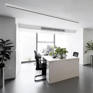 LI-EX Lampa wisząca biurowa LED Remote 250cm biała Office, możliwość ściemniania, biały / opal, biuro, aluminium - Lampy sufitowe - miniaturka - grafika 4