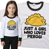 Piżamy dla dziewczynek - Piżama dziecięca Dziewczyna Która Kocha Pierogi 110/116 - VoloDonum - miniaturka - grafika 1
