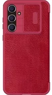 Etui i futerały do telefonów - Nillkin Etui Qin Pro Leather z klapką do Galaxy S23 FE, czerwone - miniaturka - grafika 1