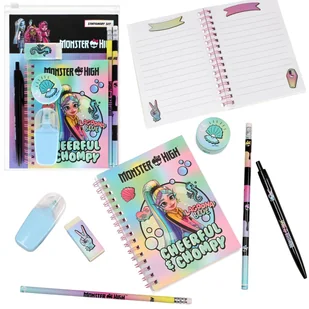 Monster High ZESTAW artykułów piśmiennych DO SZKOŁY, Zestaw PODRÓŻNY dla dziewczynki - Przybory szkolne - miniaturka - grafika 1