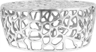 Ławy i stoliki kawowe - Stolik kawowy odlew aluminiowy 70 x 30 cm srebrny - miniaturka - grafika 1