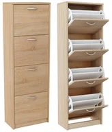 Szafki na buty - Szafka Na Buty Obuwie 4S Dąb Sonoma Regał Półka - miniaturka - grafika 1
