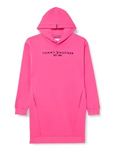 Sukienki - Tommy Hilfiger Dziewczęca luźna sukienka, Pink Alert, 14 Lata - grafika 1