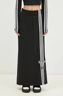 Spódnice - adidas Originals spódnica bawełniana MAXI SKIRT kolor czarny maxi prosta JC8538 - miniaturka - grafika 1