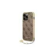 Etui i futerały do telefonów - Guess GUHCP14XGF4GBR iPhone 14 Pro Max 6,7" brązowy/brown hardcase 4G Charms Collection - miniaturka - grafika 1