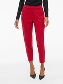 Spodnie damskie - Vila Spodnie "Vivarone" w kolorze czerwonym - miniaturka - grafika 1