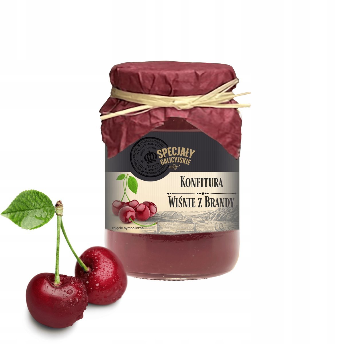 Konfitura Wiśnia z Bran-dy premium Specjały Galicyjskie 200g