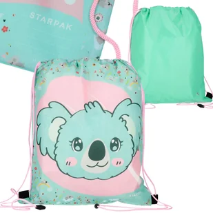 KOALA Dziewczęcy worek na buty NA WF, worek szkolny na ramię dla dziewczynki 32x38 cm - Worki na buty - miniaturka - grafika 1