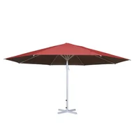 Parasole ogrodowe - Parasol Meran II, parasol gastronomiczny, Ø 5 m, poliester/aluminium, maszt biały 28 kg ~ czerwony bez podstawy - miniaturka - grafika 1