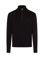 Swetry męskie - Tommy Hilfiger Sweter z zawartością kaszmiru Mężczyźni Bawełna czarny jednolity, S - miniaturka - grafika 1