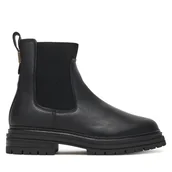 Botki damskie - Sztyblety Tommy Hilfiger FW0FW08771 Czarny - miniaturka - grafika 1