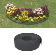 Ogrodzenia - vidaXL Obrzeża ogrodowe, 5 szt., szare, 10 m, 15 cm, polietylen - miniaturka - grafika 1