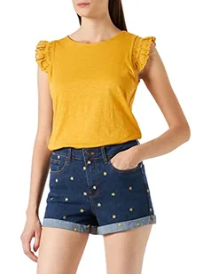 Springfield Szorty damskie haftowane średnio niebieskie, UK 42 - Spodenki damskie - miniaturka - grafika 1