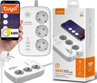 Listwy zasilające - Listwa zasilająca Luxury Listwa zasilająca SMART WiFi USB TUYA QC3.0 PD LED - miniaturka - grafika 1