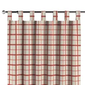 Zasłony - Dekoria Zasłona na szelkach 1 szt. ecru tło czerwona kratka 1szt 130 × 260 cm Avinon 310-131-15 - miniaturka - grafika 1