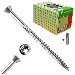 Wkręty Tarasowe 5x80 Nierdzewne C2 Torx +BITy 1000 - Wkręty - miniaturka - grafika 2