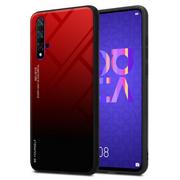 Etui i futerały do telefonów - Pokrowiec Do Honor 20 / 20S / Huawei NOVA 5T Etui w CZERWONO - CZARNY TPU Obudowa Case Cover Plecki Ochronny Cadorabo - miniaturka - grafika 1