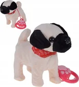 Lalki dla dziewczynek - INTERAKTYWNY PIESEK ZE SMYCZĄ CHODZI SZCZEKA ZABAWKI DLA DZIECI PLUSZAK - miniaturka - grafika 1