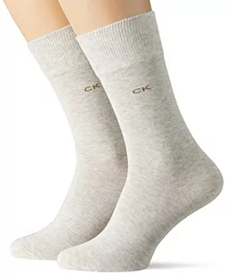 Calvin Klein Męskie skarpety, 2 sztuki, beżowy melanż, 39/42, Be?owy Melan?, 39-42 EU - Skarpetki męskie - miniaturka - grafika 1